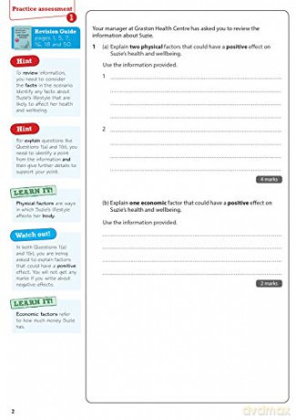 Revise BTEC Tech Award Health and Social Care Practice Assessments Plus: for home learning, 2022 and 2023 assessments and exams - Pearson [KSIĄŻKA]
