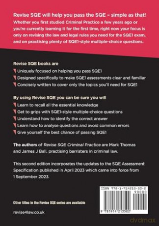 Revise SQE Criminal Practice: SQE1 Revision Guide 2nd ed - Mark Thomas [KSIĄŻKA]