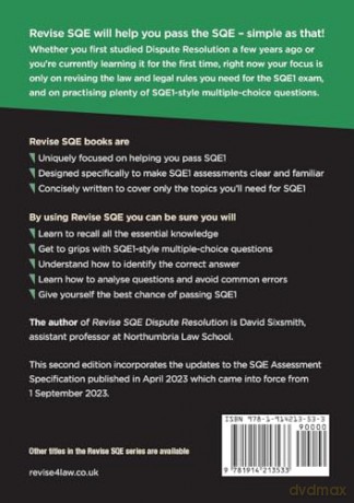 Revise SQE Dispute Resolution: SQE1 Revision Guide 2nd ed - David Sixsmith [KSIĄŻKA]