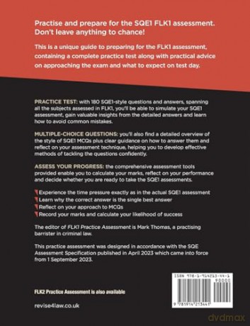 Revise SQE FLK1 Practice Assessment: 180 SQE1-style questions with answers - Mark Thomas [KSIĄŻKA]