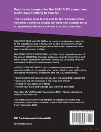 Revise SQE FLK2 Practice Assessment: 180 SQE1-style questions with answers - Mark Thomas [KSIĄŻKA]