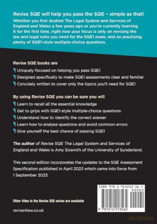 Revise SQE The Legal System and Services of England and Wales: SQE1 Revision Guide 2nd ed - Amy Sixsmith [KSIĄŻKA]