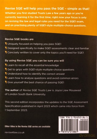 Revise SQE Trusts Law: SQE1 Revision Guide 2nd ed - Joyce Liew Mouawad [KSIĄŻKA]