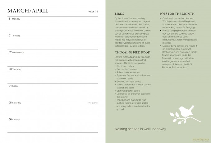 RHS Wild in the Garden Diary 2025 - The Royal Horticultural Society [KALENDARZ]