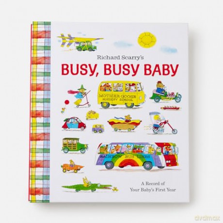 Richard Scarry's Busy, Busy Baby: A Record of Your Baby's First Year: Baby Book with Milestone Stickers - Richard Scarry [KSIĄŻKA]