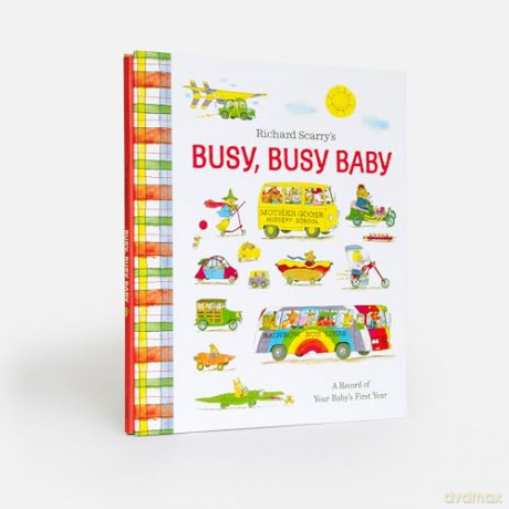 Richard Scarry's Busy, Busy Baby: A Record of Your Baby's First Year: Baby Book with Milestone Stickers - Richard Scarry [KSIĄŻKA]
