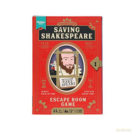 Ridley's Games Timescape Saving Shakespeare | Escape Room Adventure | Age 12+ | 1+ Players | 90 Minutes of Fun Family Board Game for Game Night, Party Game for Adults and Kids [KSIĄŻKA]
