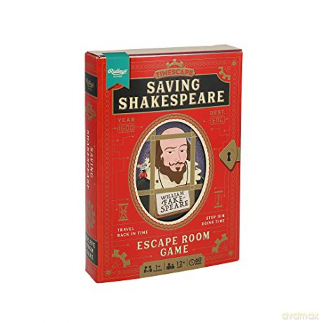 Ridley's Games Timescape Saving Shakespeare | Escape Room Adventure | Age 12+ | 1+ Players | 90 Minutes of Fun Family Board Game for Game Night, Party Game for Adults and Kids [KSIĄŻKA]