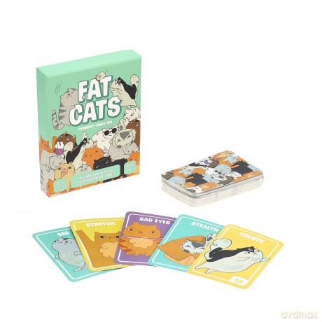 Ridley's GME081 Fat Cats Strategy Card Game, Multicoloured, A6 [KSIĄŻKA]