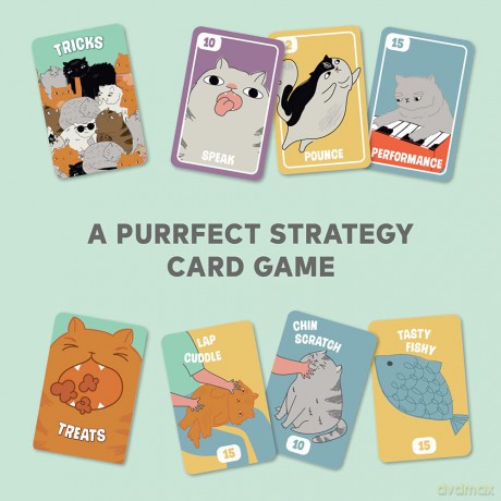 Ridley's GME081 Fat Cats Strategy Card Game, Multicoloured, A6 [KSIĄŻKA]