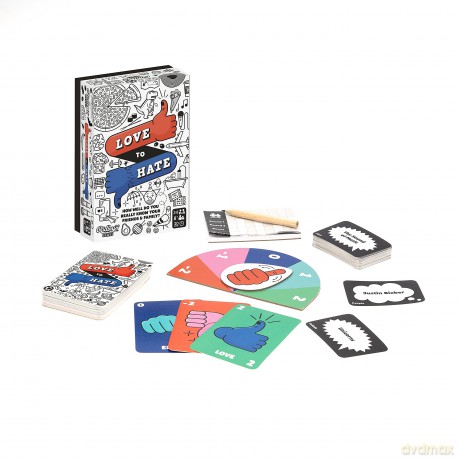 Ridley's GME083 Love to Hate Party Game, Multicoloured, A6 [KSIĄŻKA]