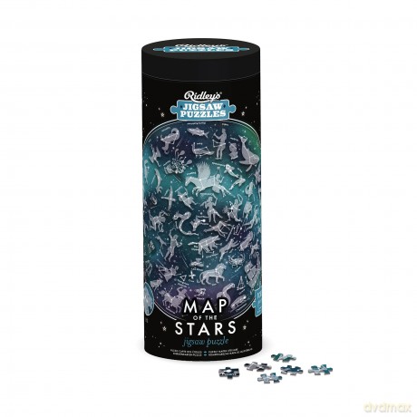 Ridley's JIG057 Map of the Stars Jigsaw Puzzle, Multicoloured, 1000 Pieces [PUZZLE]