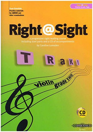 Right@Sight for Violin, Grade 2 (EP7832): A Progressive Sight-Reading Course, Incl. Duet Parts and a CD of Piano Acc. (Edition Peters) - Caroline Lumsden [KSIĄŻKA]