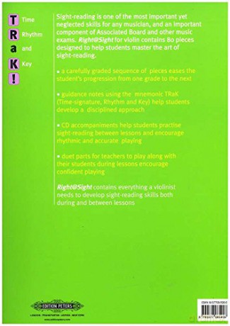 Right@Sight for Violin, Grade 2 (EP7832): A Progressive Sight-Reading Course, Incl. Duet Parts and a CD of Piano Acc. (Edition Peters) - Caroline Lumsden [KSIĄŻKA]