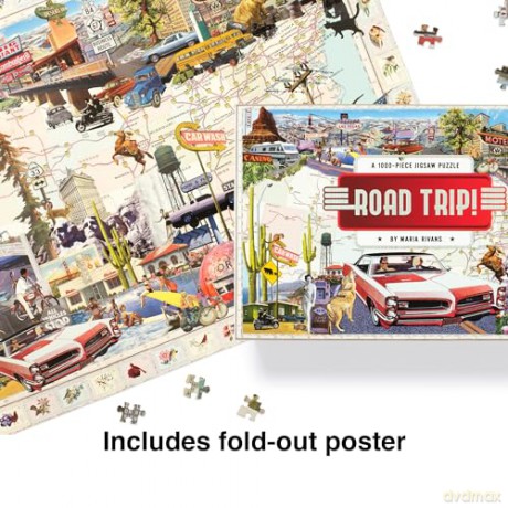 Road Trip!: A 1000-Piece Jigsaw Puzzle - Maria Rivans [PUZZLE]