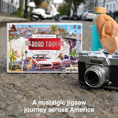Road Trip!: A 1000-Piece Jigsaw Puzzle - Maria Rivans [PUZZLE]