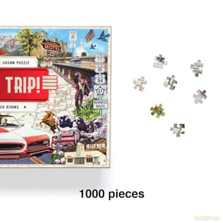 Road Trip!: A 1000-Piece Jigsaw Puzzle - Maria Rivans [PUZZLE]