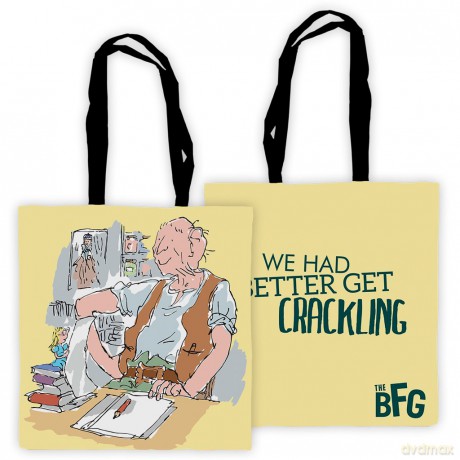 Roald Dahl The Big Friendly Giant Get Crackling Edge Tote Bag, Cotton, Multi-Colour, 40 x 39 x 1 cm - Star Editions [KSIĄŻKA]