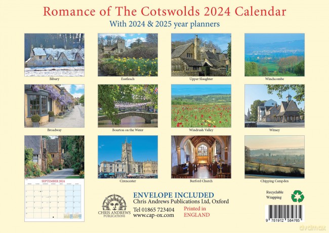 Romance of the Cotswolds Calendar - 2024 - Chris Andrews [KALENDARZ]