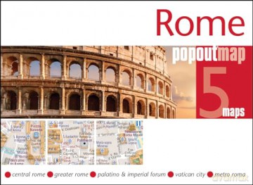 Rome PopOut Map: Pocket size, pop up city map of Rome (PopOut Maps) - Popout Maps [KSIĄŻKA]