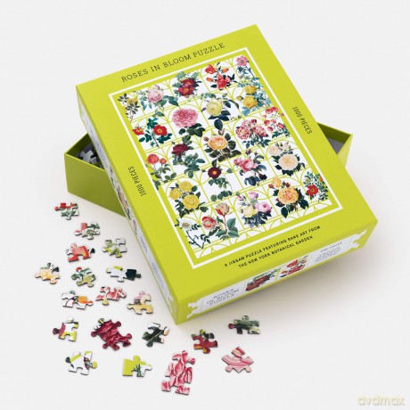 Roses in Bloom Puzzle: A 1000-Piece Jigsaw Puzzle Featuring Rare Art from the New York Botanical Garden: Jigsaw Puzzles for Adults - The New York Botanical Garden [KSIĄŻKA]