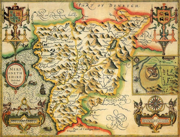 Ryco Originals 1610 Merionethshire Historical Map 1000 Piece Jigsaw Puzzle Free Print included [PUZZLE]