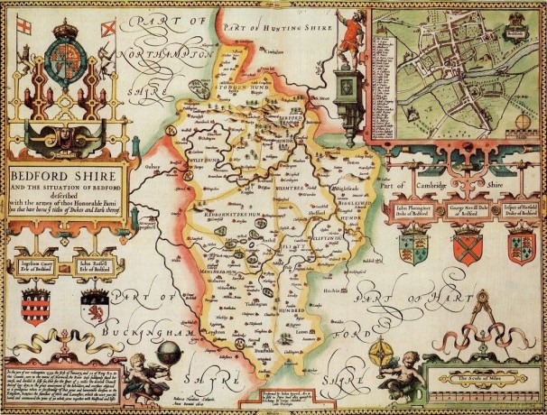Ryco Originals Bedfordshire Historical Map 1000 Piece Jigsaw Puzzle (1610) [GRA]