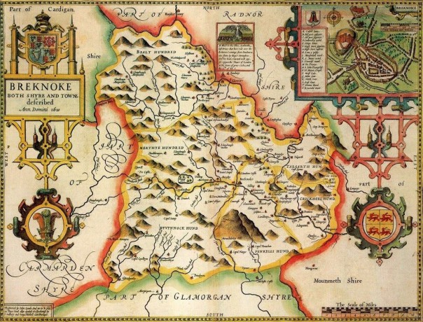 Ryco Originals BREC1 Breconshire Historical Map 1000 Piece Jigsaw Puzzle (1610). Free Print [GRA]