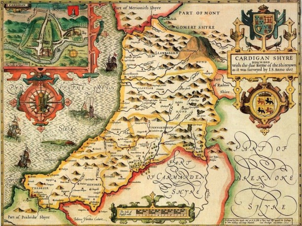 Ryco Originals CARDG1 Cardiganshire Historical Map 1000 Piece Jigsaw Puzzle (1610). Free Print [GRA]