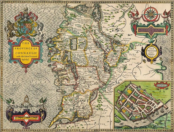 Ryco Originals CONN1 Connaugh, Ireland Historical Map 1000 Piece Jigsaw Puzzle (1610). Free Print [GRA]