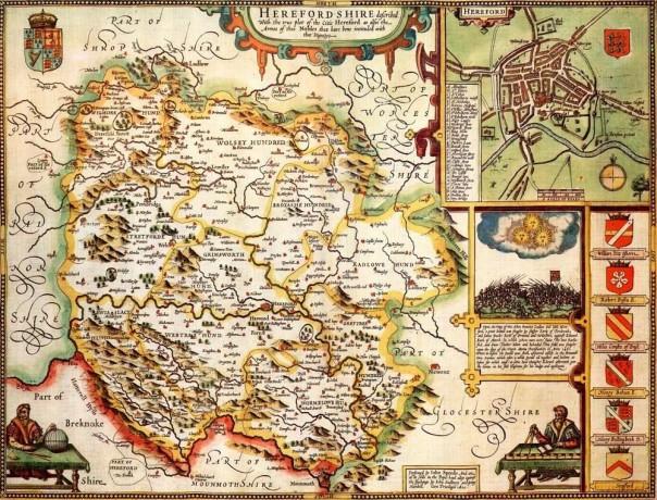 Ryco Originals HERE1 Herefordshire Historical Map 1000 Piece Jigsaw Puzzle (1610). Free Print [GRA]