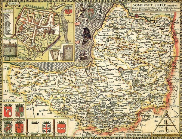 Ryco Originals SOME1 Somerset Historical Map 1000 Piece Jigsaw Puzzle (1610). Free Print [PUZZLE]