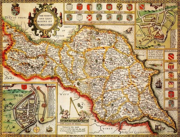 Ryco Originals YNER1 North and East Riding of Yorkshire Historical Map 1000 Piece Jigsaw Puzzle (1610). Free Print [GRA]