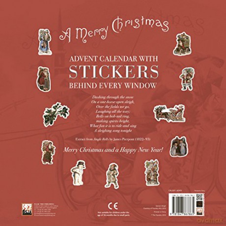 Santa's Sleigh with Stickers December 2016-2017 Advent Winter Holiday Christmas Planner Calendar (Flame Tree Publishing) - Flame Tree Studio [KALENDARZ]