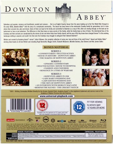 Downton Abbey - Sezon 1-3 / Christmas at Downton Abbey 2011 [9xBlu-ray]