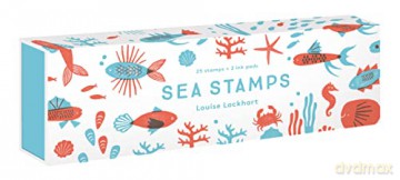 Sea Stamps: 25 stamps + 2 ink pads - Louise Lockhart [KSIĄŻKA]