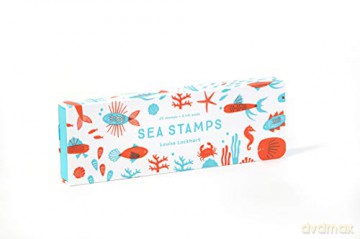 Sea Stamps: 25 stamps + 2 ink pads - Louise Lockhart [KSIĄŻKA]