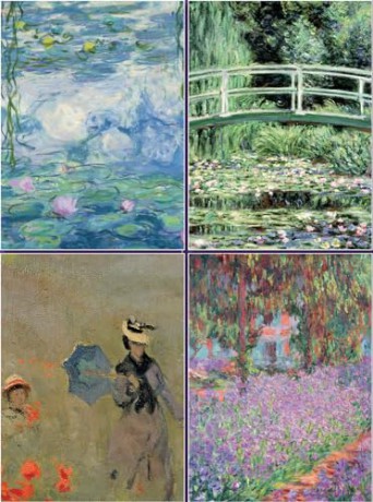 Set of Four Magnetic Notepads: Monet: A Collection of Handy Notepads with Easy Magnetic Fastening, Contained Within a Decorative Box - Peony Press [KSIĄŻKA]
