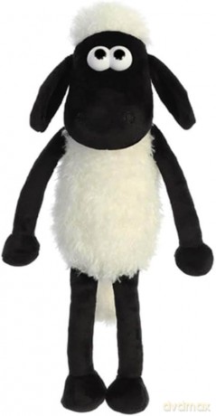 Shaun the Sheep 61173 8-inch Plush Cuddly Toy, Black and White, 8in, Suitable for Adults and Kids