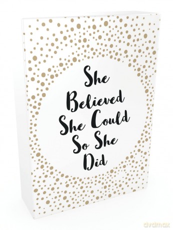 She Believed She Could So She Did: 52 Beautiful Cards of Inspiring Quotes and Empowering Affirmations [KSIĄŻKA]