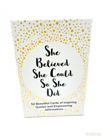She Believed She Could So She Did: 52 Beautiful Cards of Inspiring Quotes and Empowering Affirmations [KSIĄŻKA]