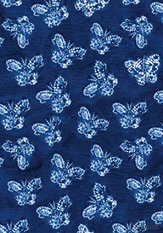 Shibori Indigo Butterflies Paperback Journal: Dotted: Notebook with Pocket: Blank Notebook with Pocket - Tuttle Studio [KSIĄŻKA]