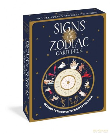 Signs of the Zodiac Card Deck: 50 Cards to Discover Your Celestial Path - Carlota Santos [KSIĄŻKA]