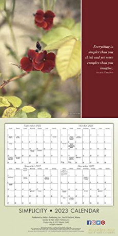 Simplicity September 2022-December 2023 Calendar: Inspirations for a Simpler Life (WALL 16 MONTH) - Deborah Dewit [KALENDARZ]