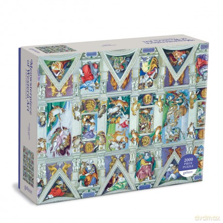Sistine Chapel Ceiling Meowsterpiece of Western Art 2000 Piece Puzzle - Susan Herbert [PUZZLE]