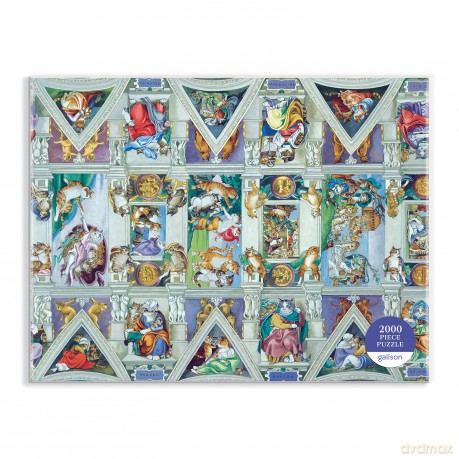 Sistine Chapel Ceiling Meowsterpiece of Western Art 2000 Piece Puzzle - Susan Herbert [PUZZLE]