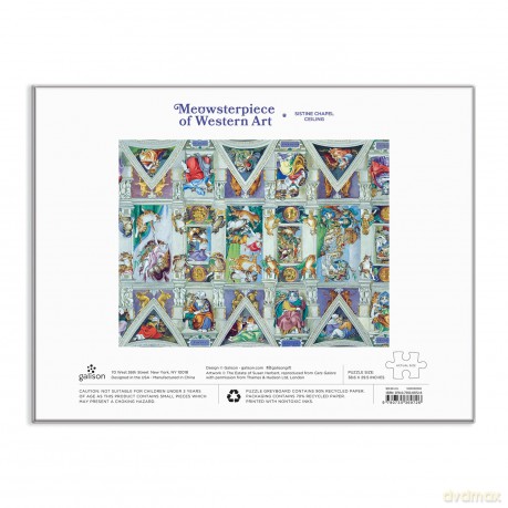 Sistine Chapel Ceiling Meowsterpiece of Western Art 2000 Piece Puzzle - Susan Herbert [PUZZLE]
