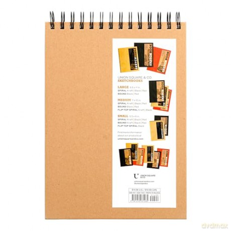 Sketchbook (basic medium spiral fliptop landscape Kraft) (Sterling Sketchbook series): Volume 19 - Sterling [KSIĄŻKA]