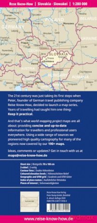 Slovakia: world mapping project (Slovakia (1:280.000)) - Reise Know-How Verlag [KSIĄŻKA]