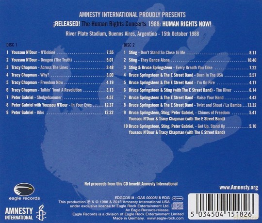 The Human Rights Concerts 1988 Human Rights Now [2CD]